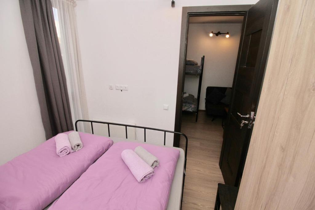 Postel nebo postele na pokoji v ubytování Apartment N322 Gudauri Loft