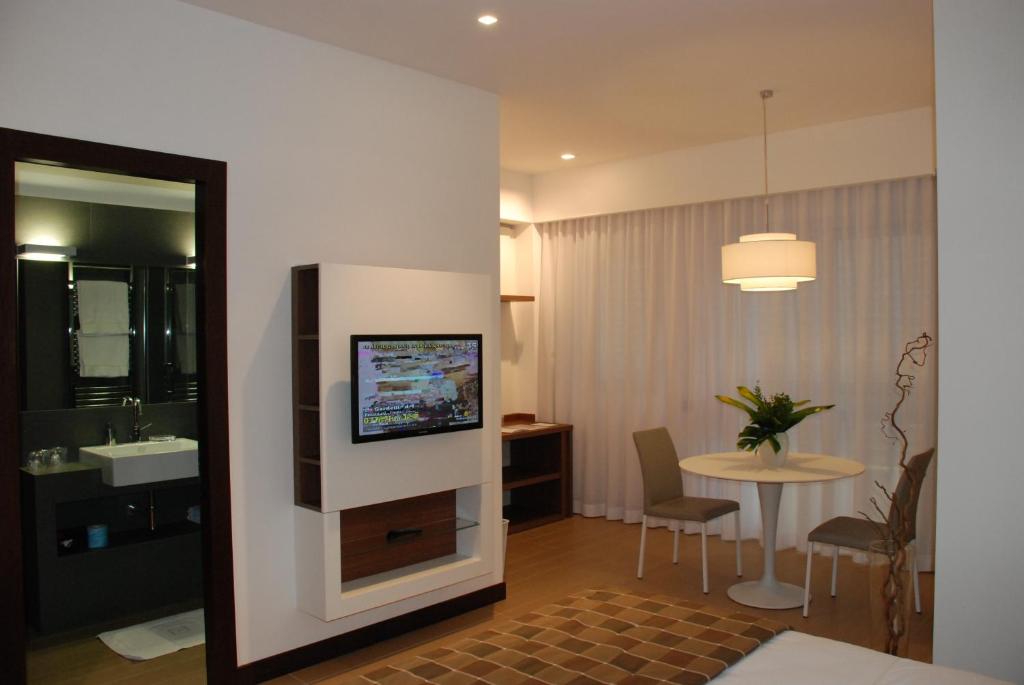 TV a/nebo společenská místnost v ubytování Residence Hotel Parioli