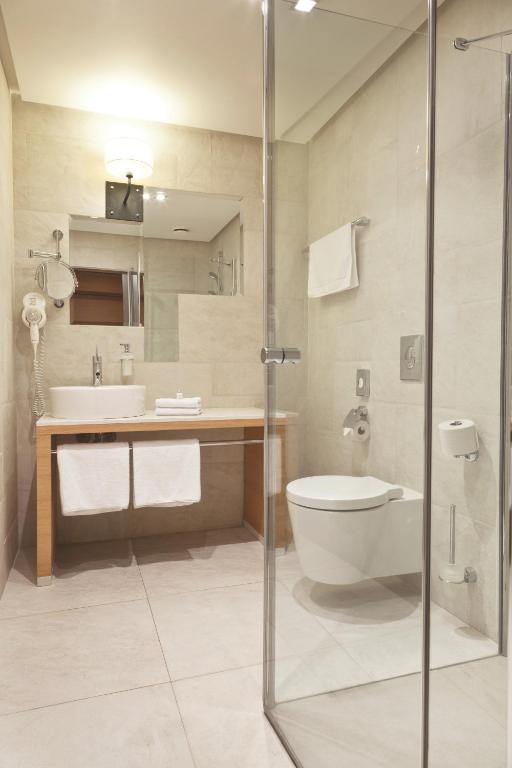 Koupelna v ubytování Hotel Bulwar