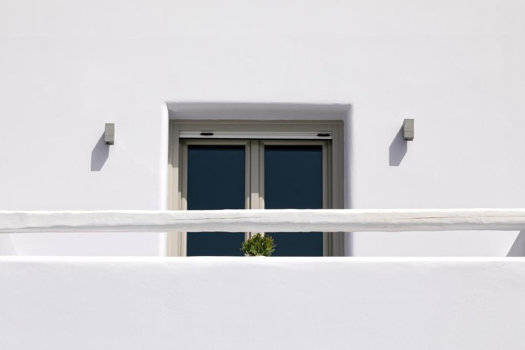 Balkón nebo terasa v ubytování Santorini Blue Senses Villas