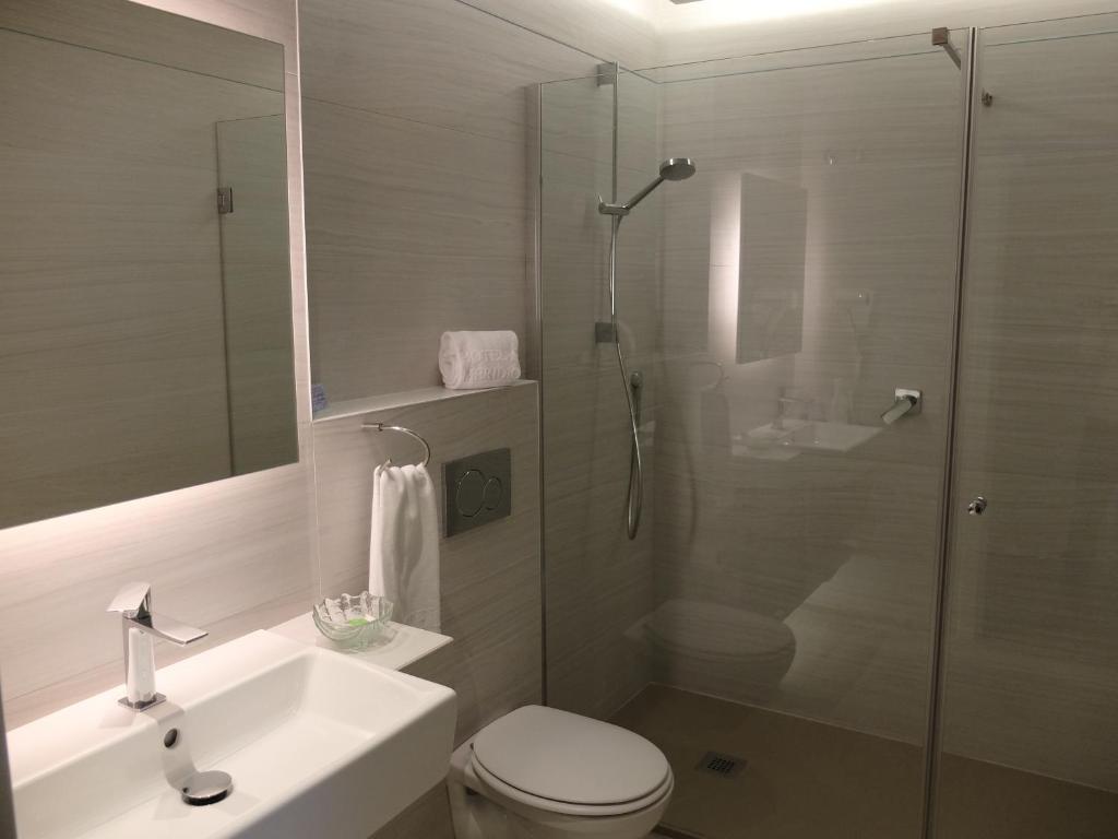 Koupelna v ubytování Hotel Meridional