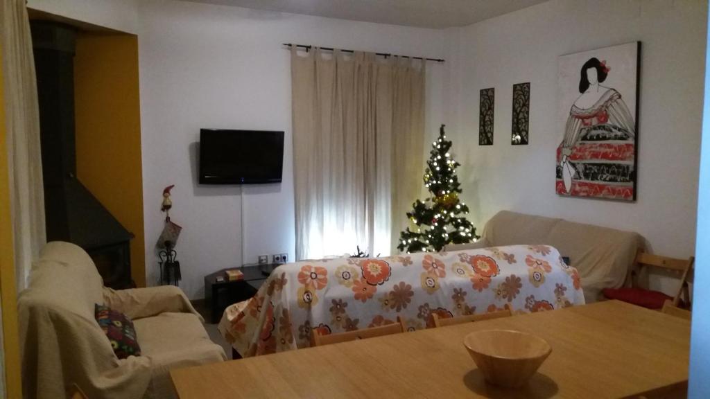 TV a/nebo společenská místnost v ubytování Casa Rural El Jardín del Hueznar