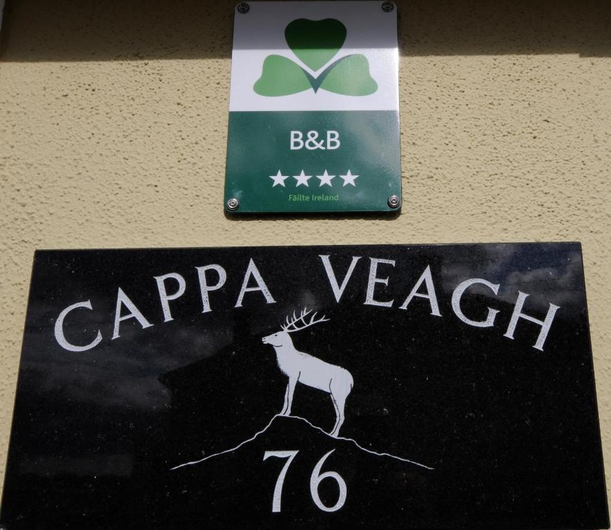 Certifikát, hodnocení, plakát nebo jiný dokument vystavený v ubytování Cappa Veagh B&B