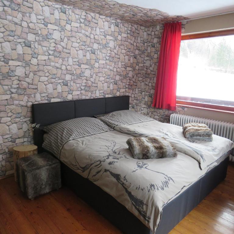 Postel nebo postele na pokoji v ubytování Haus Bergblick