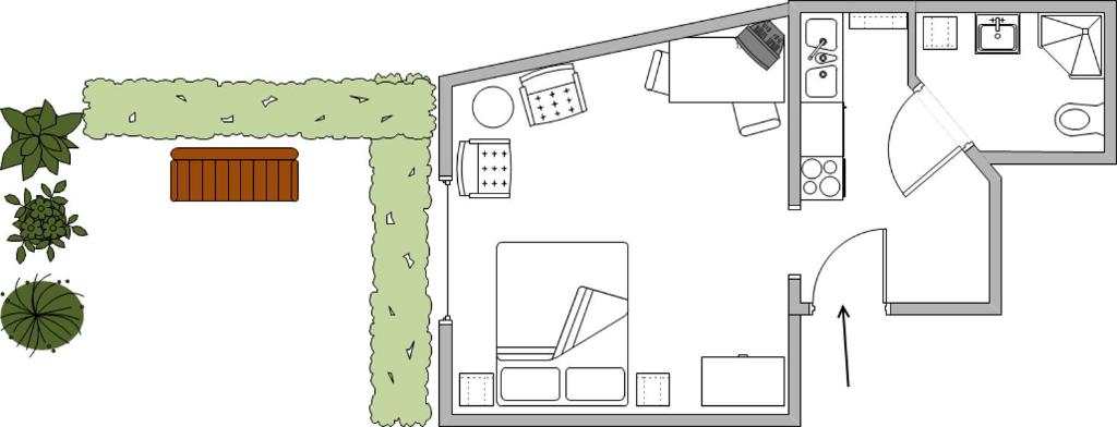 Půdorys ubytování Ferienwohnung Pohle-Priske Radebeul