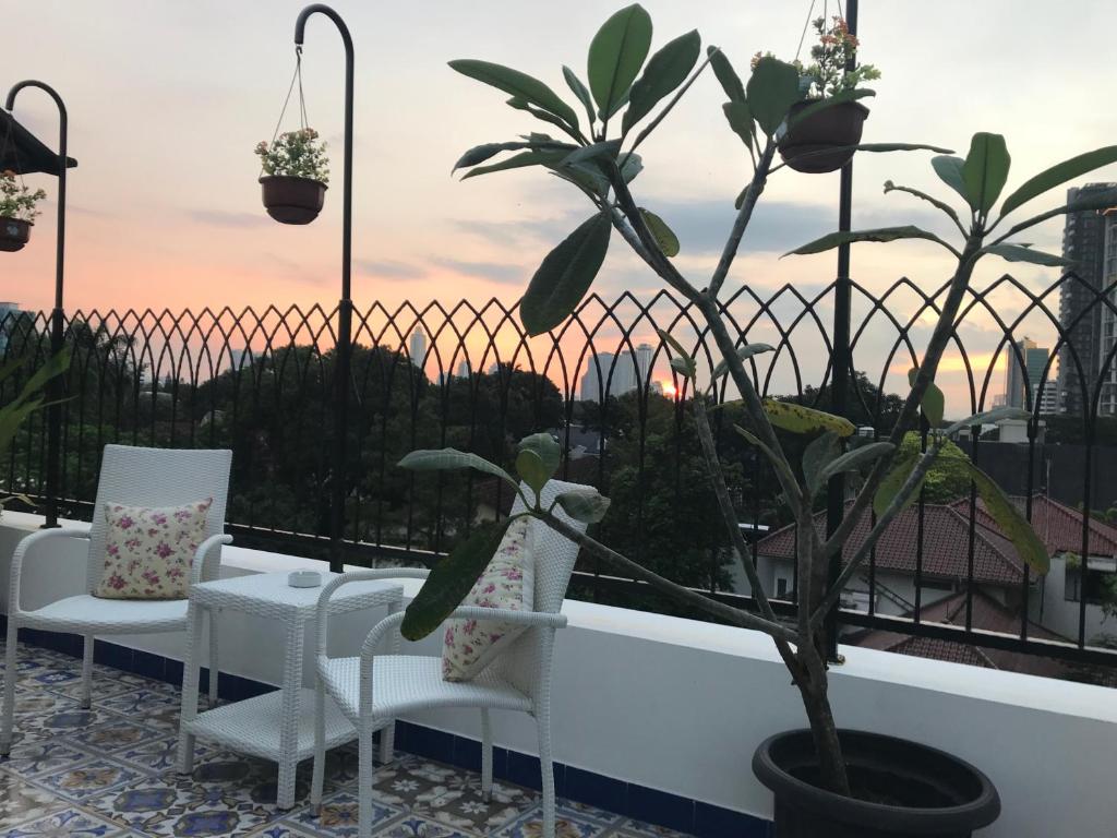 Balkón nebo terasa v ubytování M Home