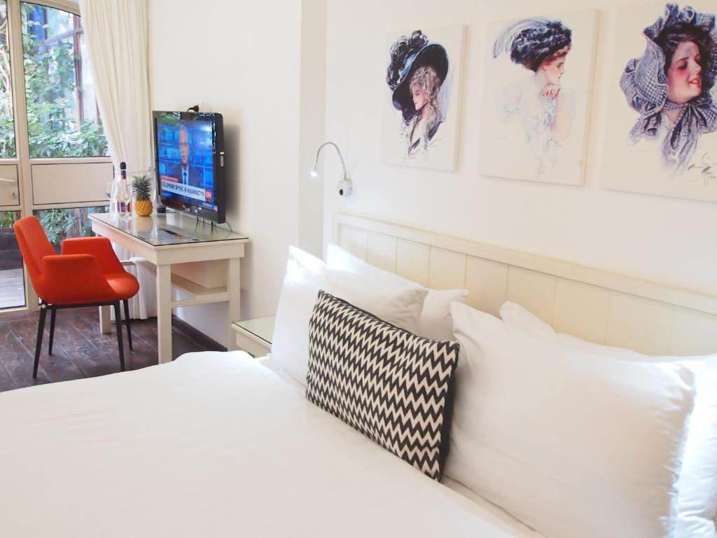 TV a/nebo společenská místnost v ubytování Templers House Boutique hotel