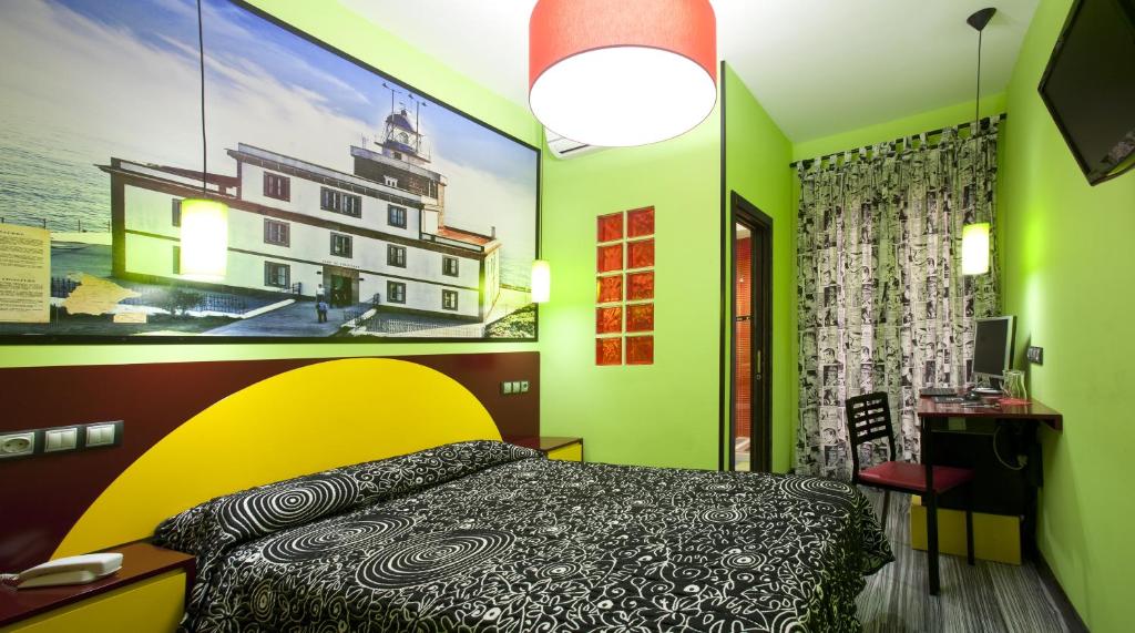 TV a/nebo společenská místnost v ubytování JC Rooms Santa Ana