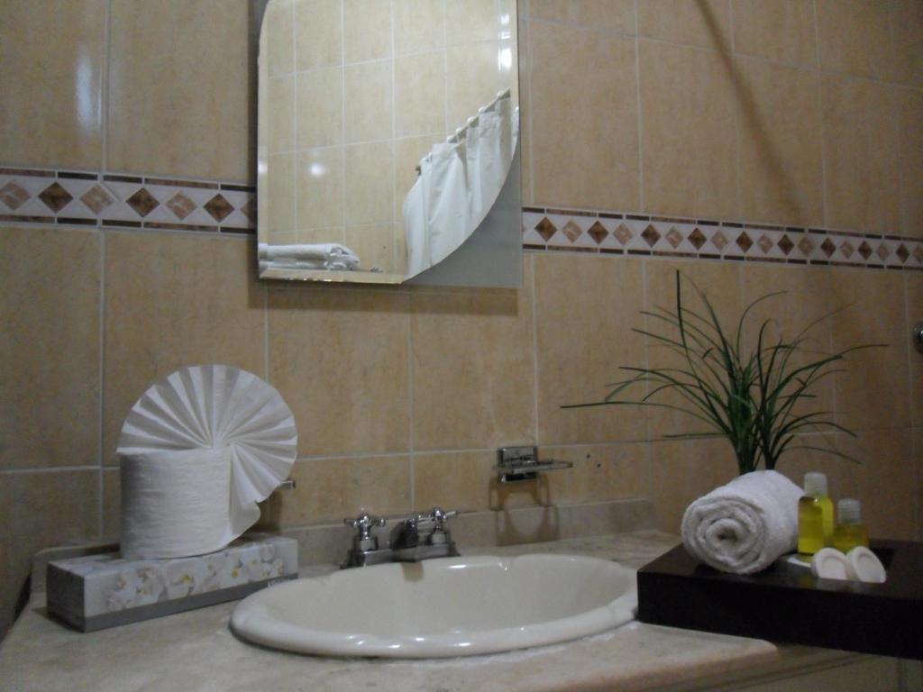 Koupelna v ubytování Hotel Suite Azomali