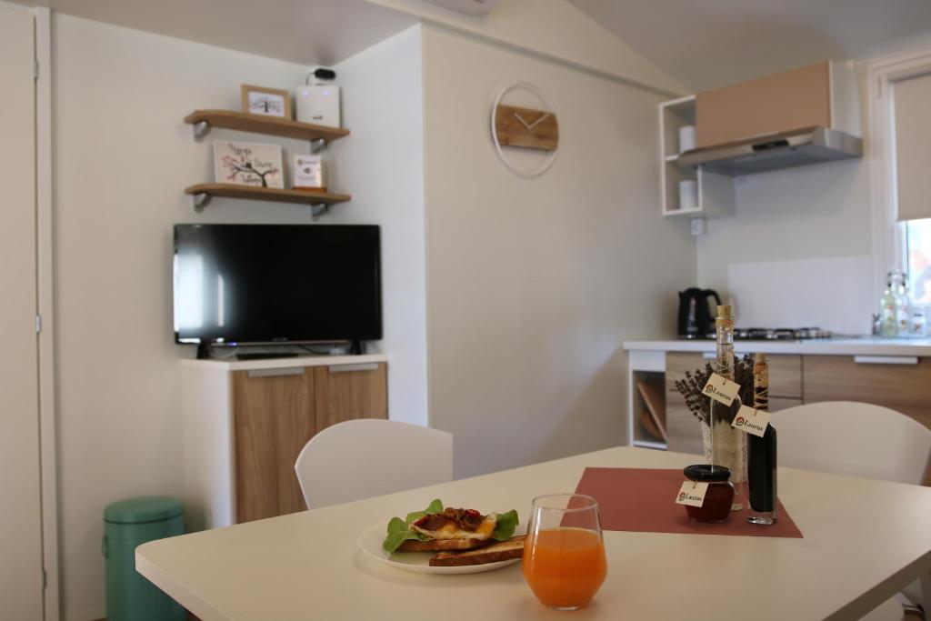 Kuchyň nebo kuchyňský kout v ubytování Mobile home Laurus