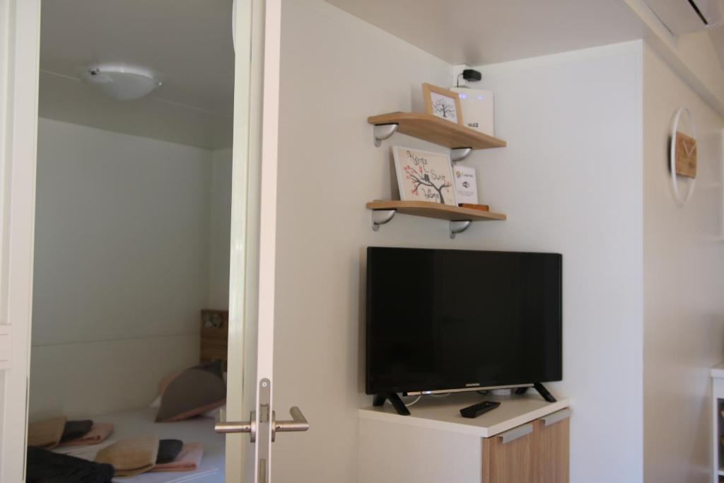 TV a/nebo společenská místnost v ubytování Mobile home Laurus