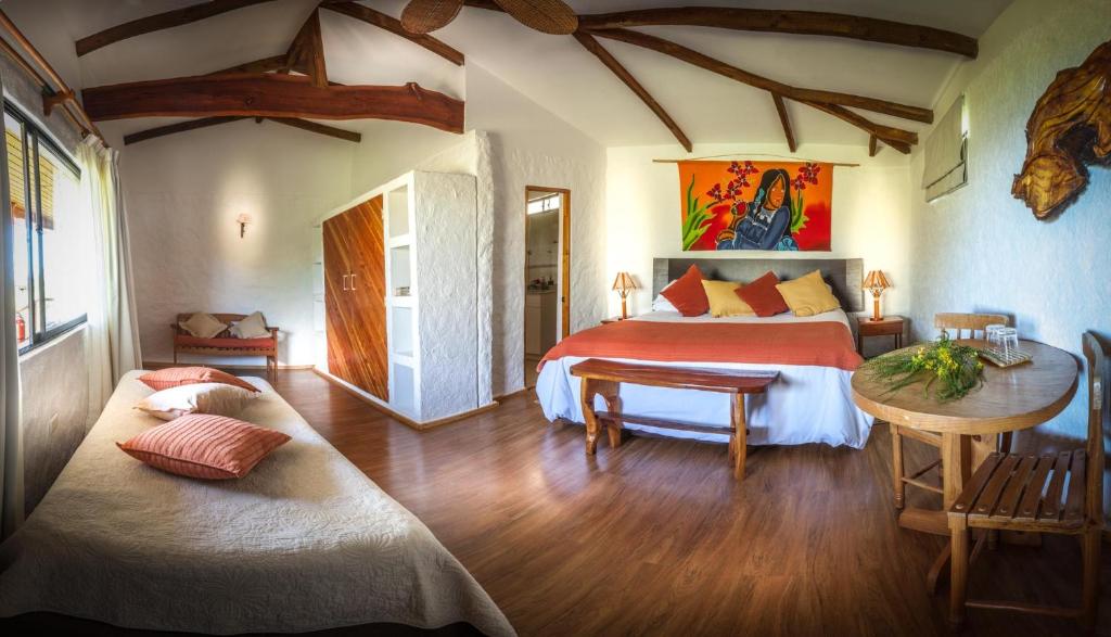 Postel nebo postele na pokoji v ubytování Pikera Uri Eco Lodge