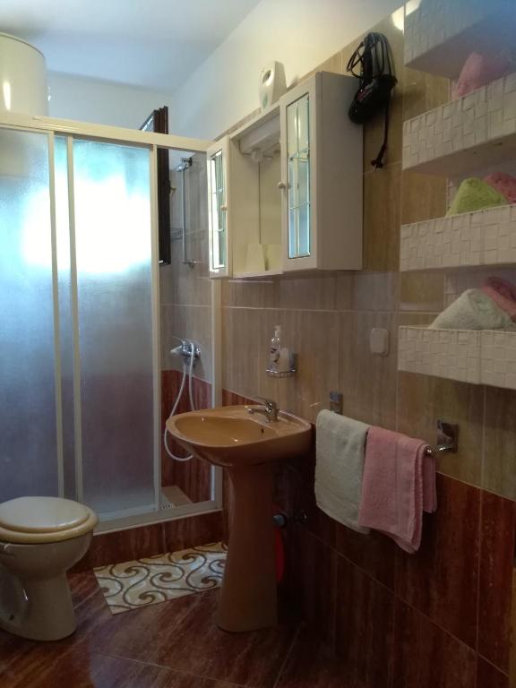 Koupelna v ubytování Apartments Anić