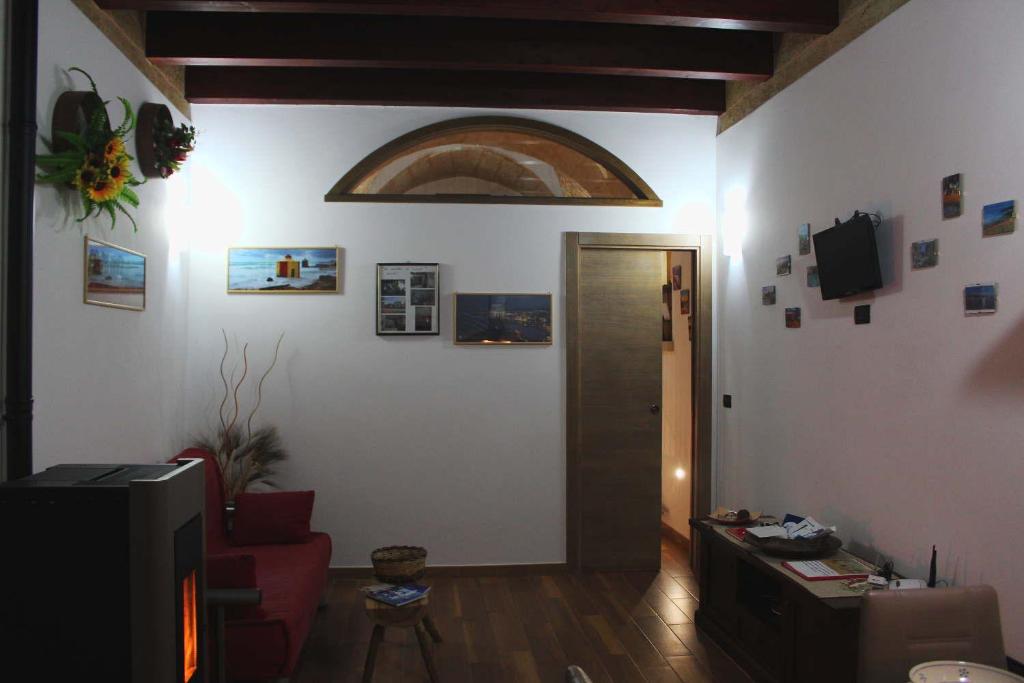 Telewizja i/lub zestaw kina domowego w obiekcie La Casetta di Ciccio