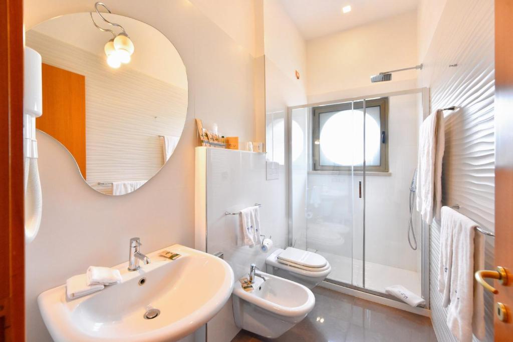 Koupelna v ubytování Hotel d'Altavilla