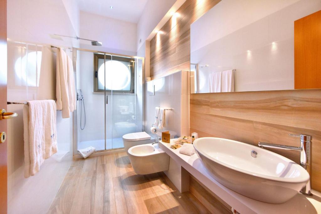 Koupelna v ubytování Hotel d'Altavilla