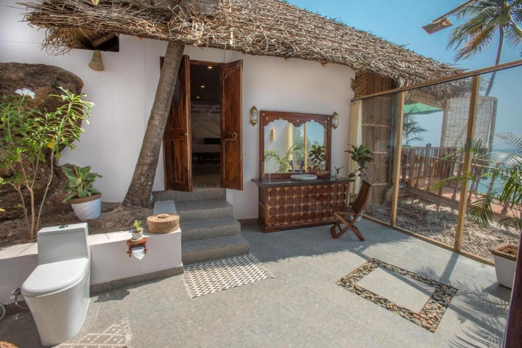 Balkón nebo terasa v ubytování The Cape Goa