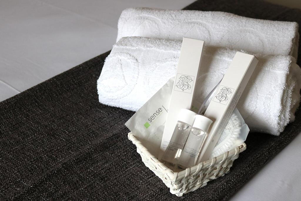 Postel nebo postele na pokoji v ubytování Hotel Le Transat Bleu