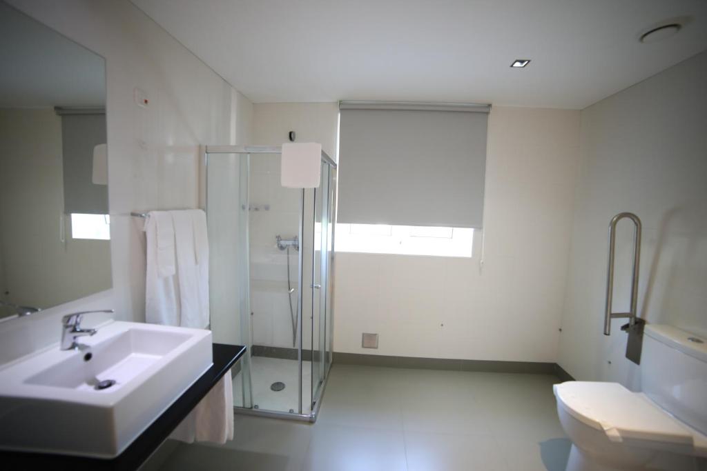 Koupelna v ubytování Hotel A Ponte