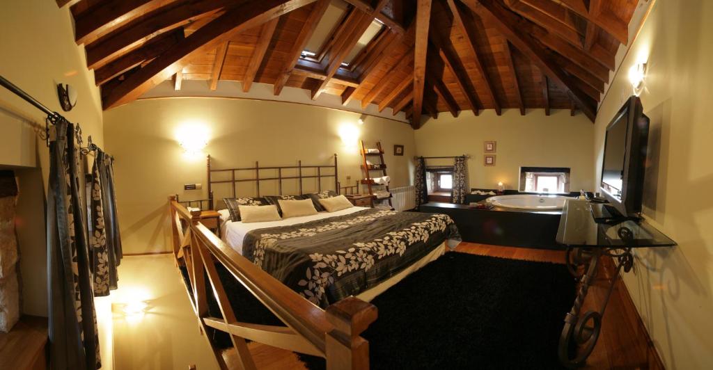 Posteľ alebo postele v izbe v ubytovaní Hotel Palacio Guevara
