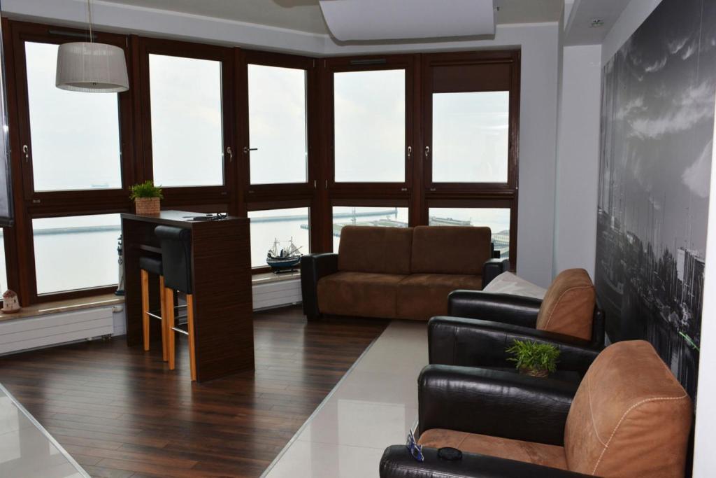 Posezení v ubytování Sea Towers Gdynia
