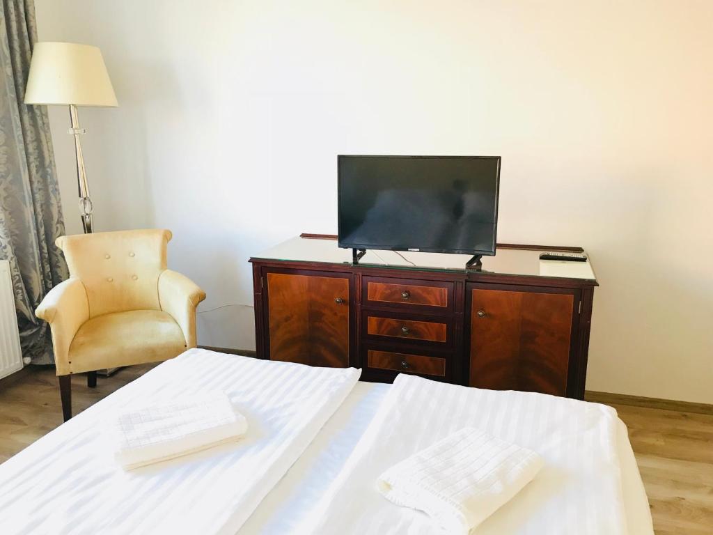 TV a/nebo společenská místnost v ubytování Hotel EKA