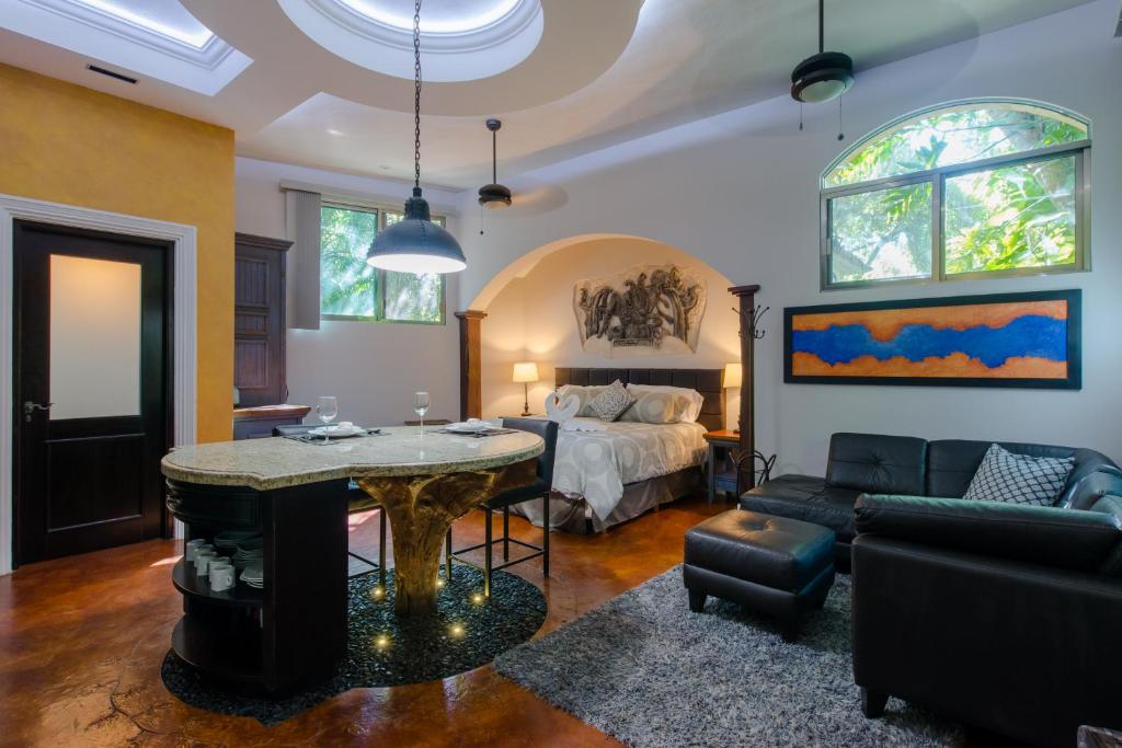 Posezení v ubytování Hacienda Xcaret