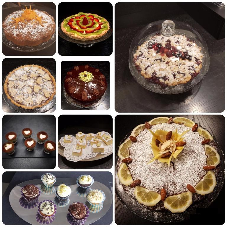 a collage of pictures of different cakes and desserts at Residenza RoMa in Tropea