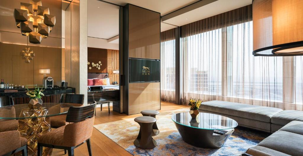 Posezení v ubytování MGM Cotai