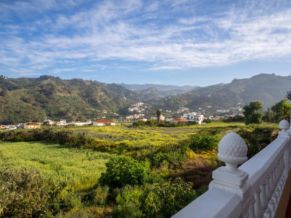 a view from the balcony of a house at CASA ROSALÍA. APARTAMENTO CON VISTAS A LA MONTAÑA in Teror