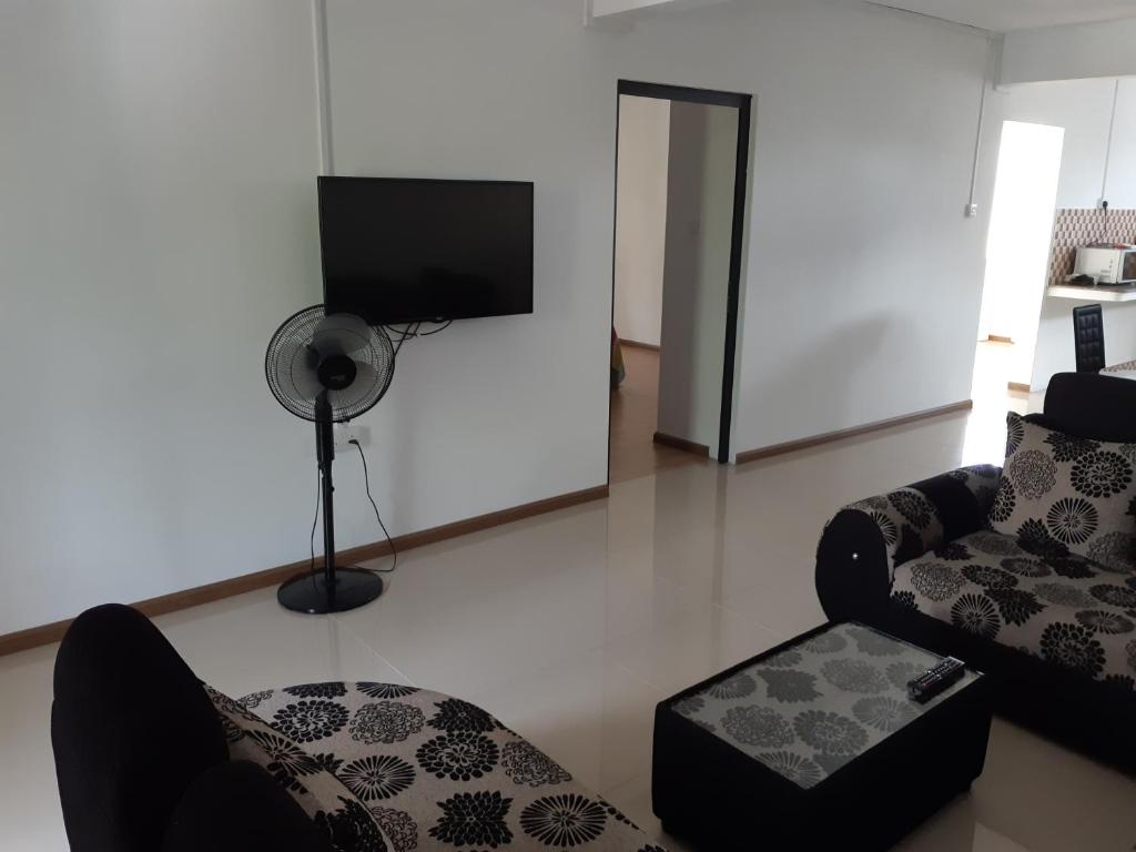 TV a/nebo společenská místnost v ubytování Riverside Appartment