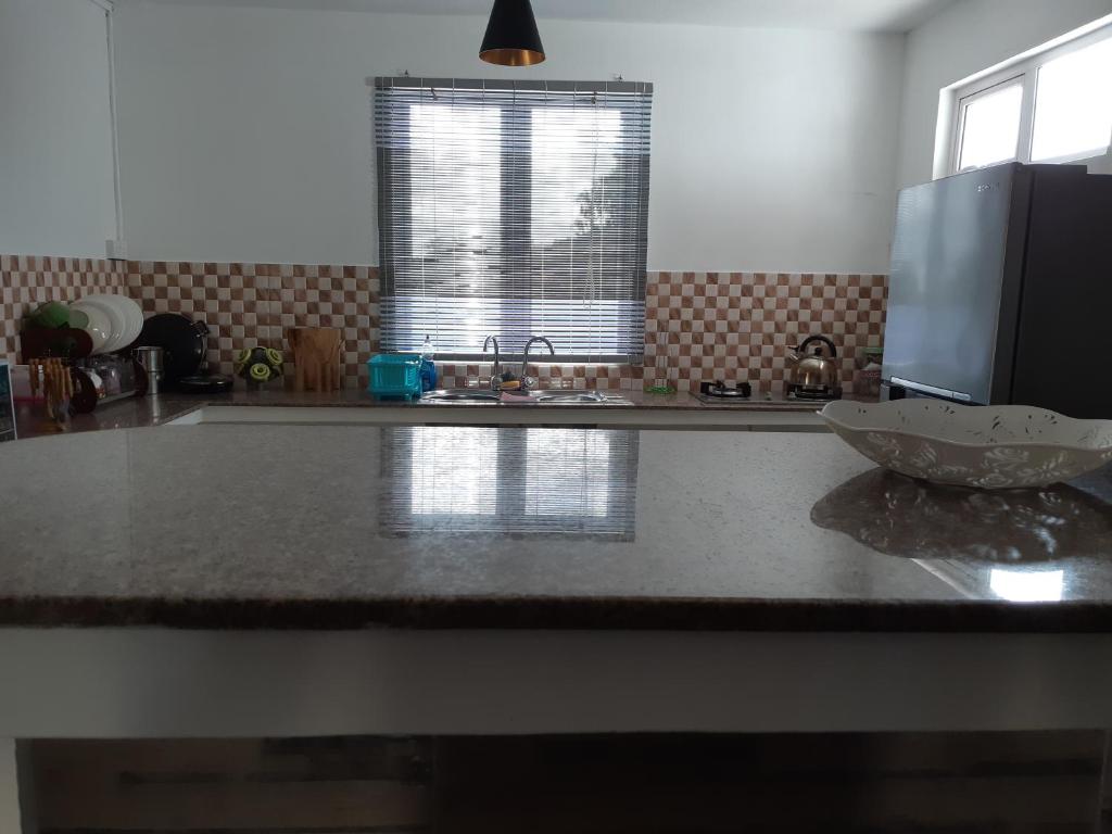 Kuchyň nebo kuchyňský kout v ubytování Riverside Appartment