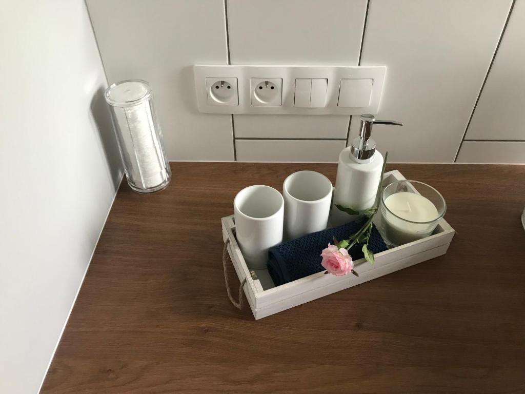 Príslušenstvo na prípravu kávy alebo čaju v ubytovaní Apartament 27
