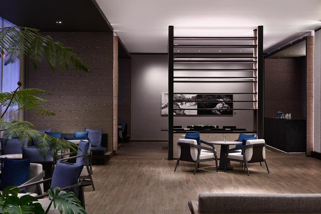 Posezení v ubytování MU Jiaoxi Hotel