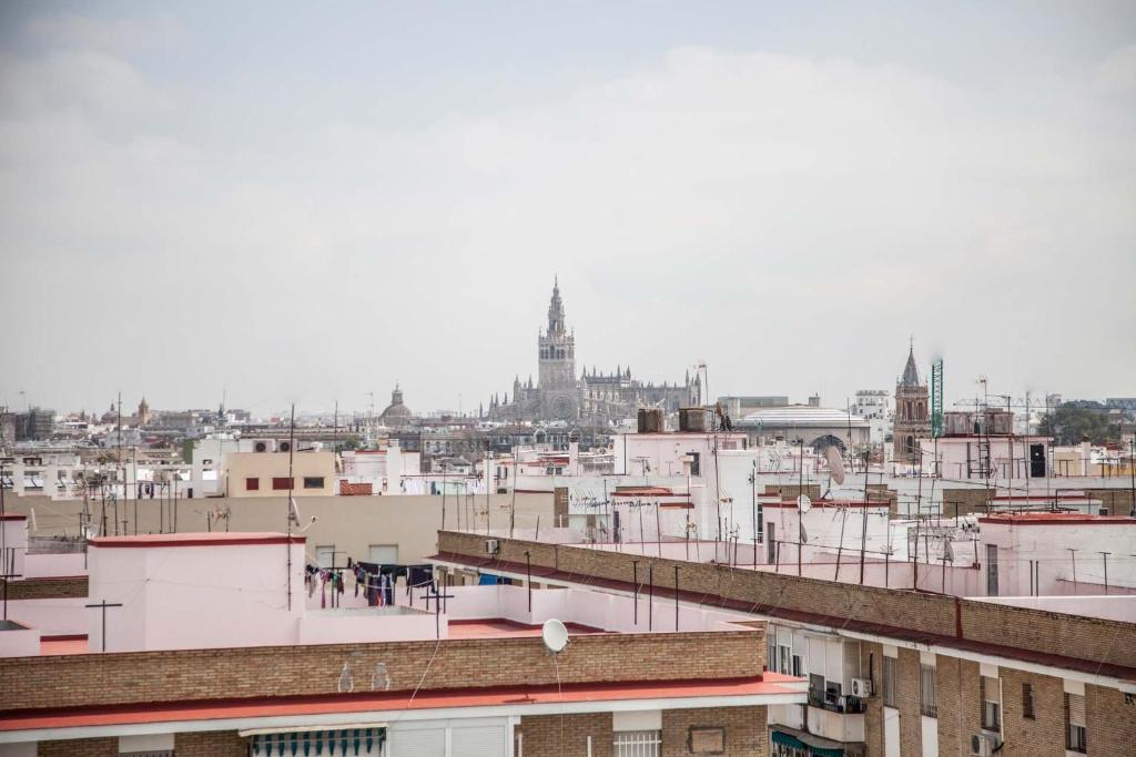 Nespecifikovaný výhled na destinaci Sevilla nebo výhled na město při pohledu z apartmánu