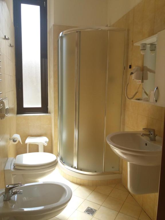 Koupelna v ubytování Hotel Galata