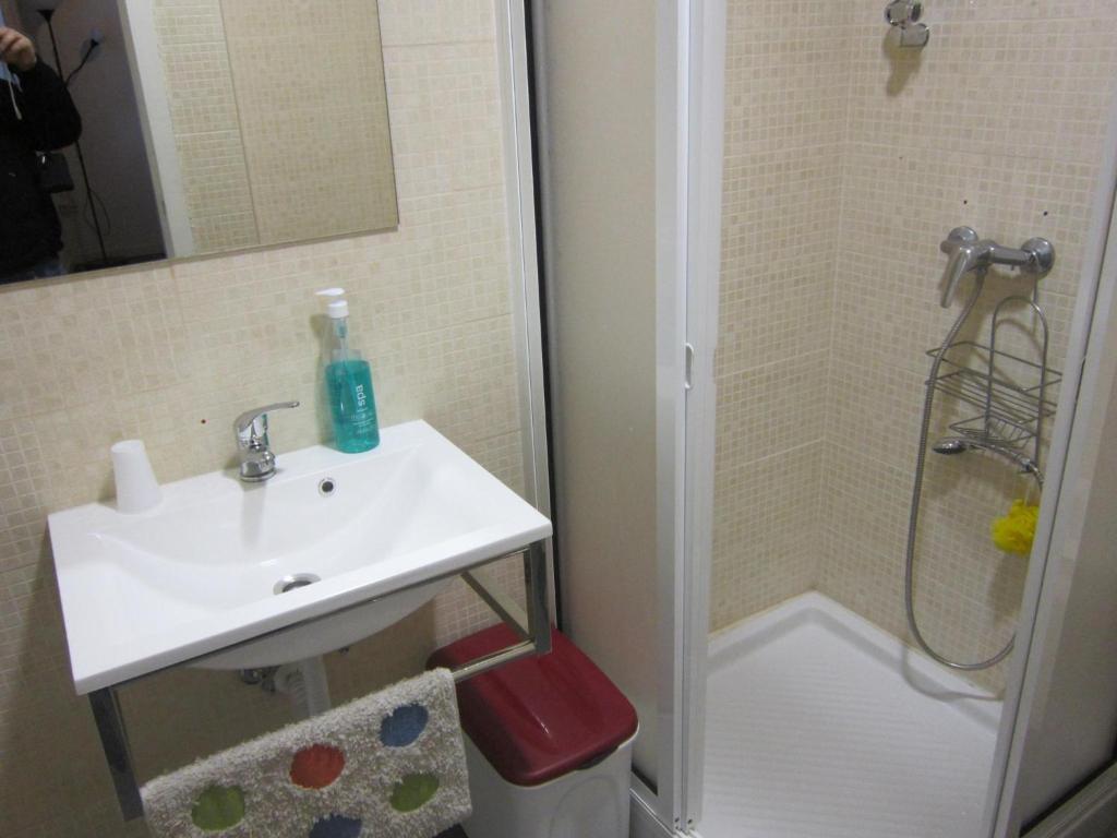 Koupelna v ubytování Hostel Prime Guimaraes