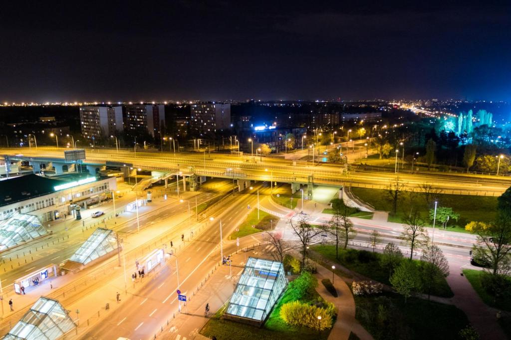 Výhľad na mesto Varšava alebo výhľad na mesto priamo z apartmánu