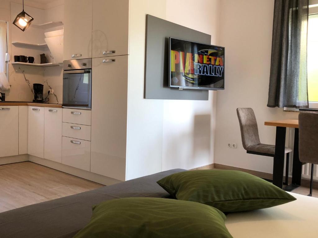 Kuchyň nebo kuchyňský kout v ubytování Apartmani Učka