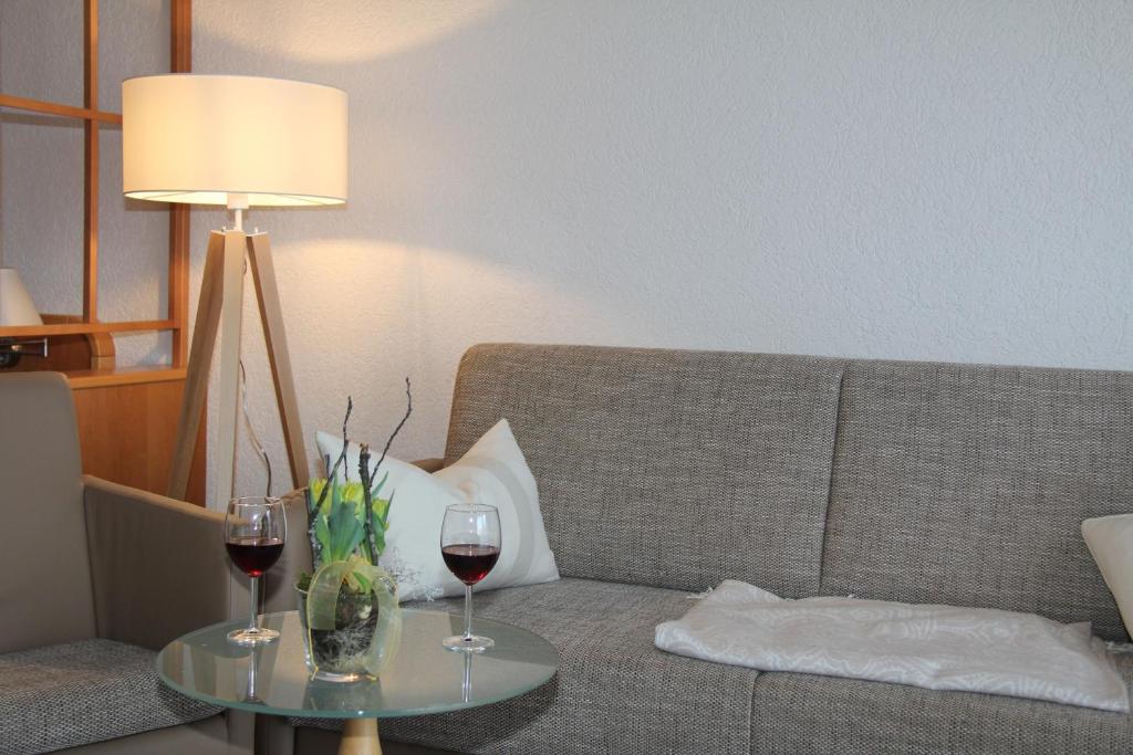 Posezení v ubytování Lug ins Land Restaurant & Ferienwohnungen