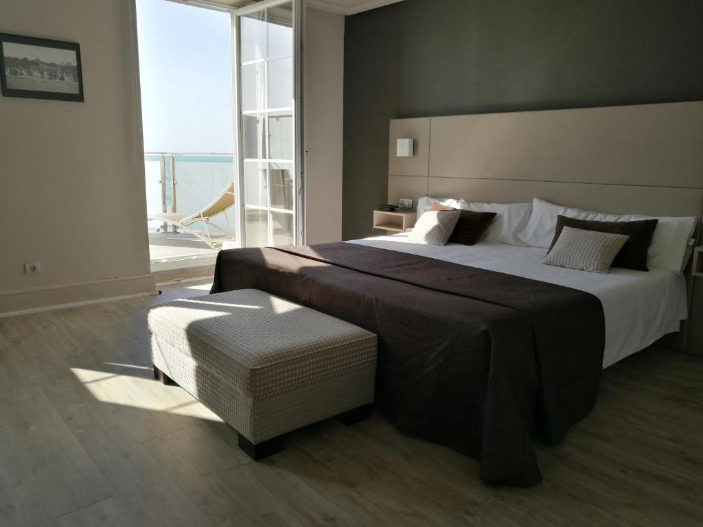 Postel nebo postele na pokoji v ubytování Hotel Igeretxe