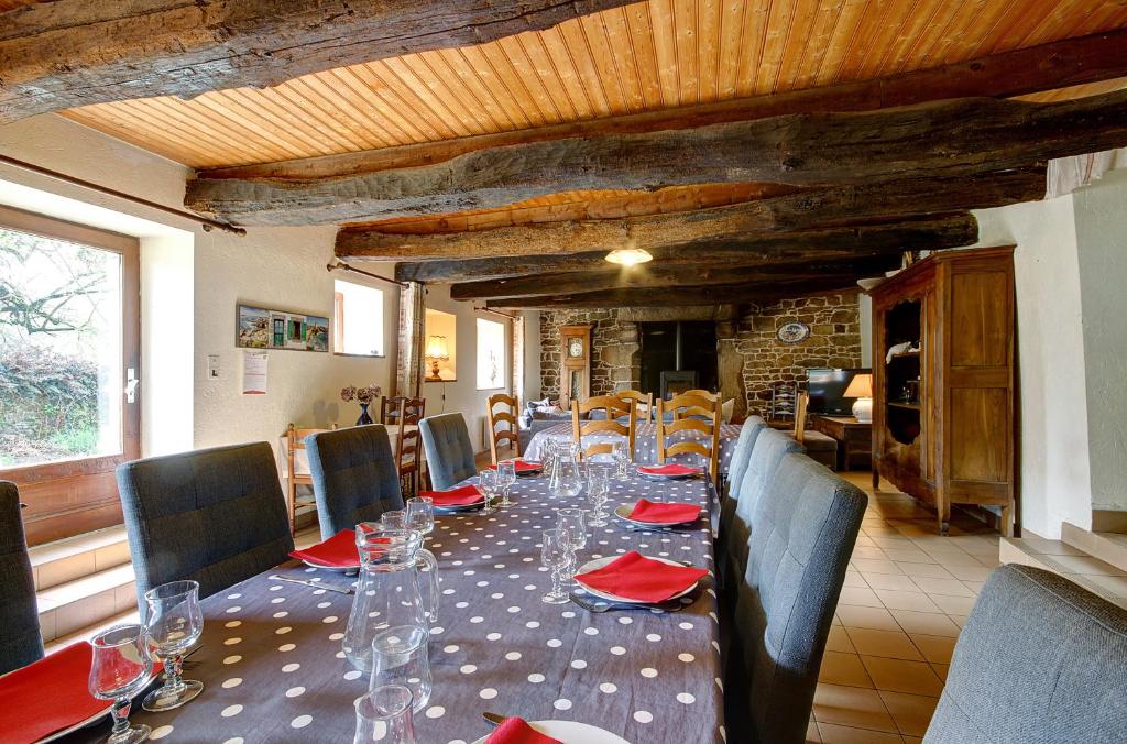 Posezení v ubytování A la Ferme de Kervihern