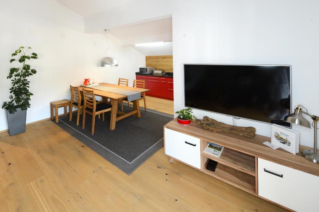 Kuchyň nebo kuchyňský kout v ubytování Zer Treichi Appartements