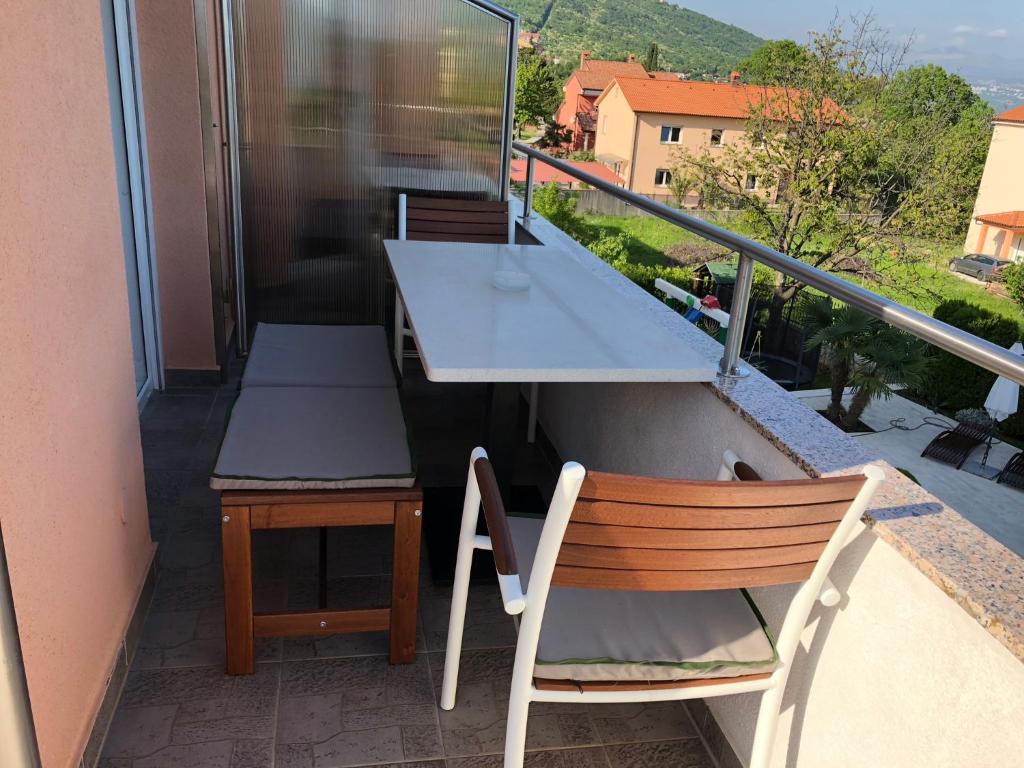 Balkon lub taras w obiekcie Apartments Villa Učka