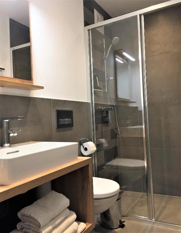 Kúpeľňa v ubytovaní Apartments Mauritiushof Weingut FJ Gritsch
