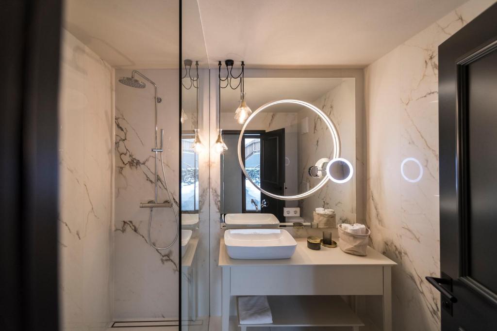 Koupelna v ubytování Messnerhaus Suite