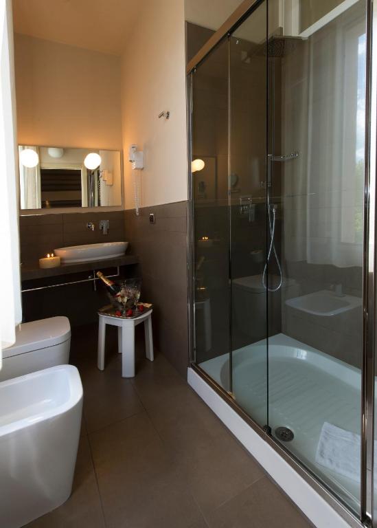 Koupelna v ubytování Hotel Rosenblatt