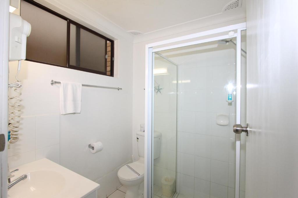 Koupelna v ubytování Toreador Motel