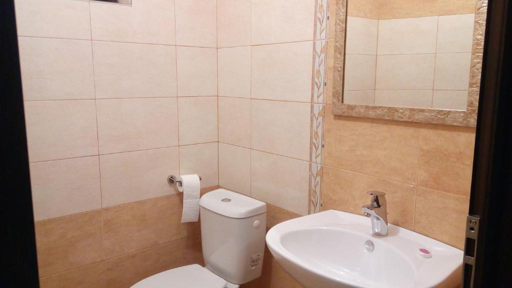 Koupelna v ubytování Guesthouse White Margarit