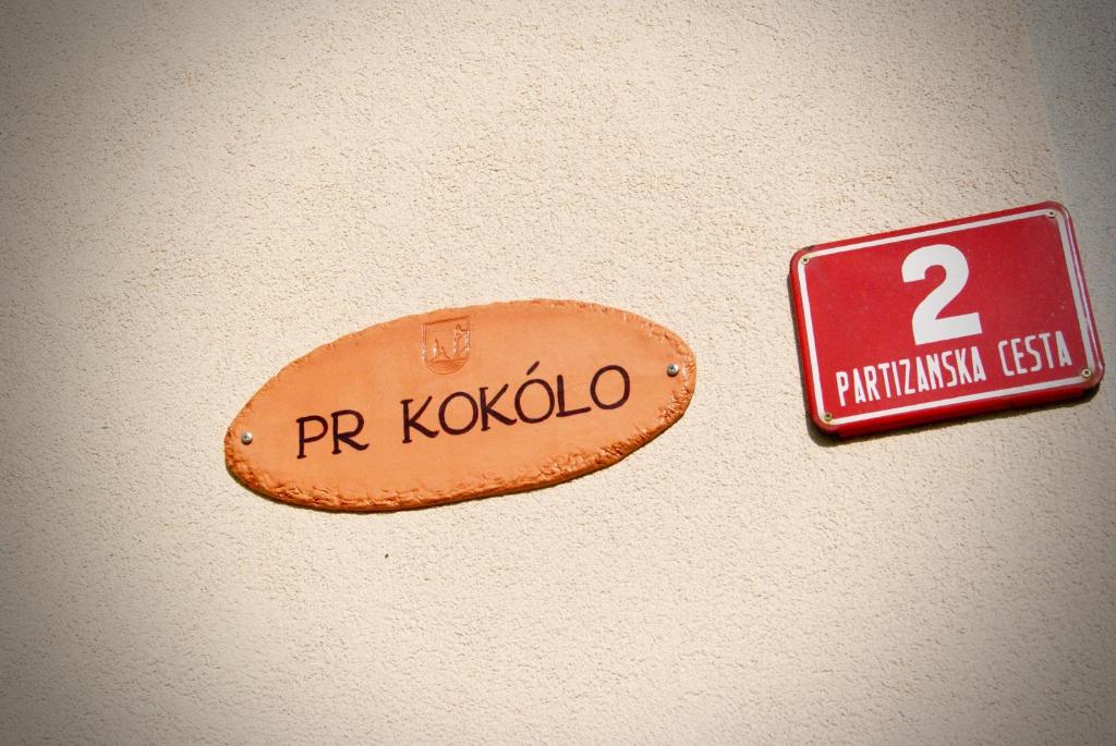 Certifikát, hodnocení, plakát nebo jiný dokument vystavený v ubytování Apartmaji Pri Kokolu